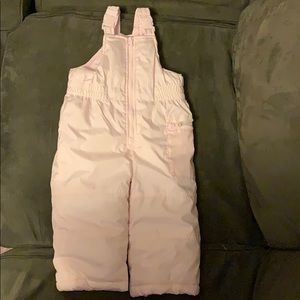 Pale pink snowsuit with coat